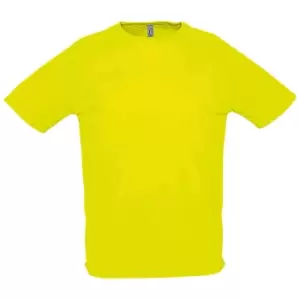 Image of SOLS Mens Sporty Short Sleeve Performance T-Shirt (M) (Neon Yellow)