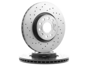 Image of PAIR BREMBO BRAKE XTRA DRILLED DISCS 09.9772.1X