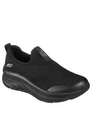 Image of Skechers D'lux Walker Stretch Fit Slip-on Plimsolls, Black, Size 5, Women