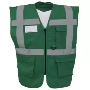 Image of Yoko Hi-Vis Premium Executive/Manager Waistcoat / Jacket (2XL) (Paramedic Green)