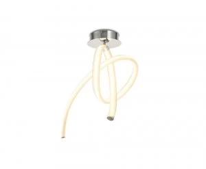 Image of Semi Flush Ceiling Vertical, 40W LED, 3000K, 3000lm, Polished Chrome, Frosted Acrylic