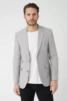 Image of Slim Fit Taupe Twill Blazer