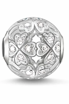 Image of Ladies Thomas Sabo Sterling Silver Karma Beads - Clover Leaf Bead K0134-051-14
