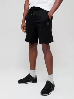 Image of BOSS Lamson Jersey Shorts - Black, Size L, Men