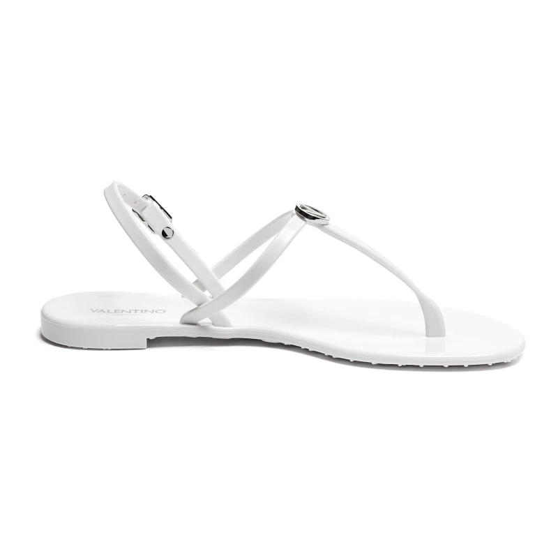 Image of Valentino Womens Jally Designer Flat Sandals White female 4 (37)