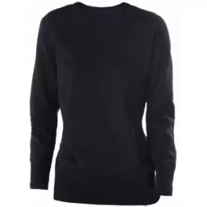 Image of Kariban Womens/Ladies Cotton Acrylic V Neck Sweater (XL) (Dark Grey)