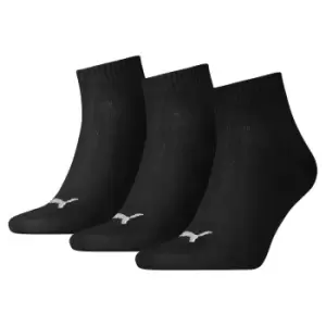 Image of Puma Quarter Training Socks (3 Pairs) (2.5-5, Black)