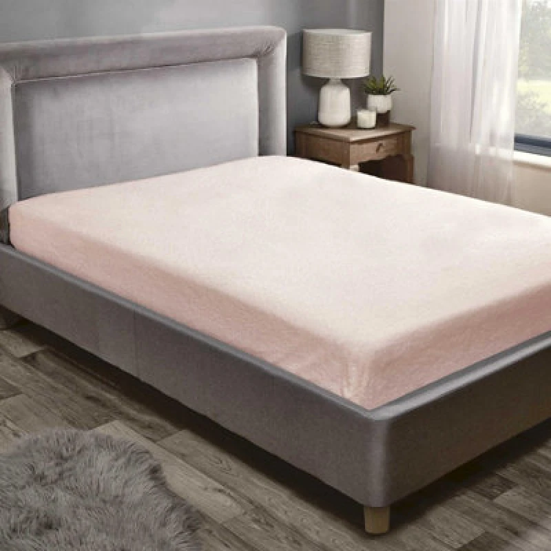 Image of Kampala Hill Teddy Fleece Fitted Sheet Sherpa Bed Sheets Pink