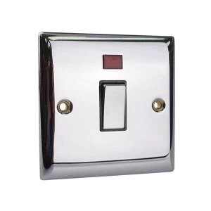 Image of SMJ DP Neon Switch 20A Brushed Steel