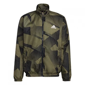 Image of adidas Sportswear Graphic Track Top Mens - Multicolor / Orbit Green / Car