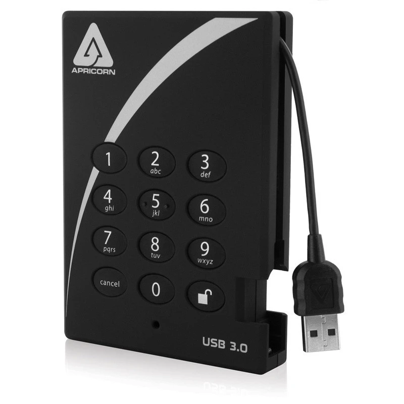 Image of Apricorn A25-3PL256-1000 external hard drive 1TB Black