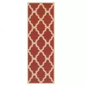 Image of Oriental Weavers Moda Trellis Red Rug - 60x230cm
