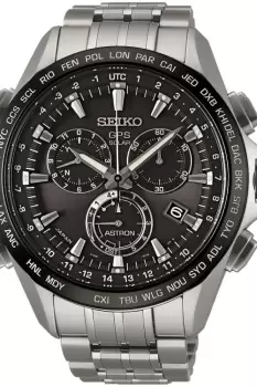Image of Mens Seiko Astron GPS Titanium Chronograph Radio Controlled Solar Powered Watch SSE003J1
