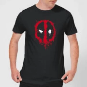 Image of Marvel Deadpool Splat Face T-Shirt - Black - M