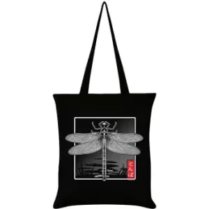 Image of Unorthodox Collective Oriental Dragonfly Tote Bag (One Size) (Black/Grey) - Black/Grey