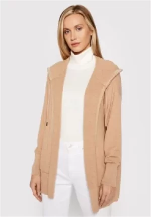 Image of Calvin Klein Essential Rib Hooded Cardigan - Beige