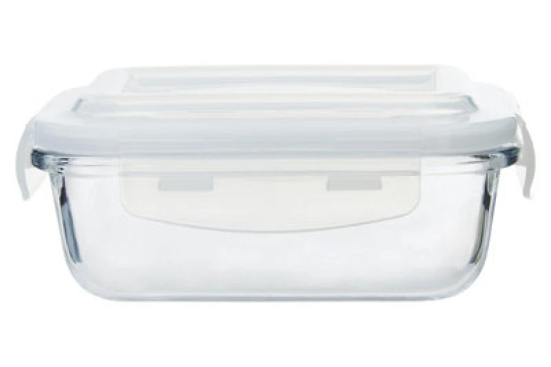 Image of Premier Housewares Durable 370 Ml Glass Container, Borosilicate Glass Food Organizer, Airtight Storage Container For Kitchen Clear