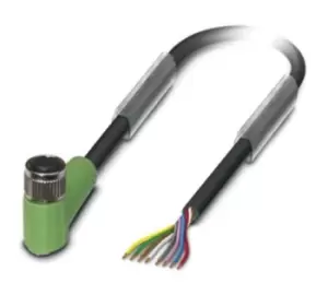 Image of Phoenix Contact Sac-8P- 5,0-Pur/m 8Fr Sensor Cord, 8P, M8 Rcpt-Free End, 5M