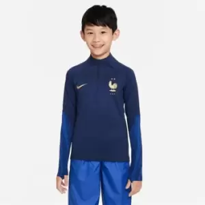 Image of Nike Strike Big Kids Nike Dri-FIT Knit Soccer Drill Top - Blue