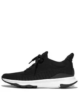Image of FitFlop Fitflop Vitamin Ffx Knit Sports Sneakers - Black, Size 4, Women