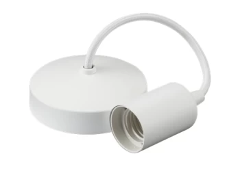 Image of KnightsBridge 6" E27 Contemporary Pendant Set - Matt White