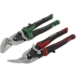 Image of Sealey AK69072 High Leverage Offset Aviation Tin Snip Set 2pc