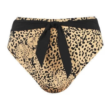 Image of Biba High Waisted Tie Bikini Bottoms - Cheetah