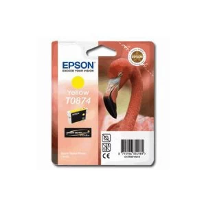 Image of Epson Flamingo T0874 Yellow Ink Cartridge