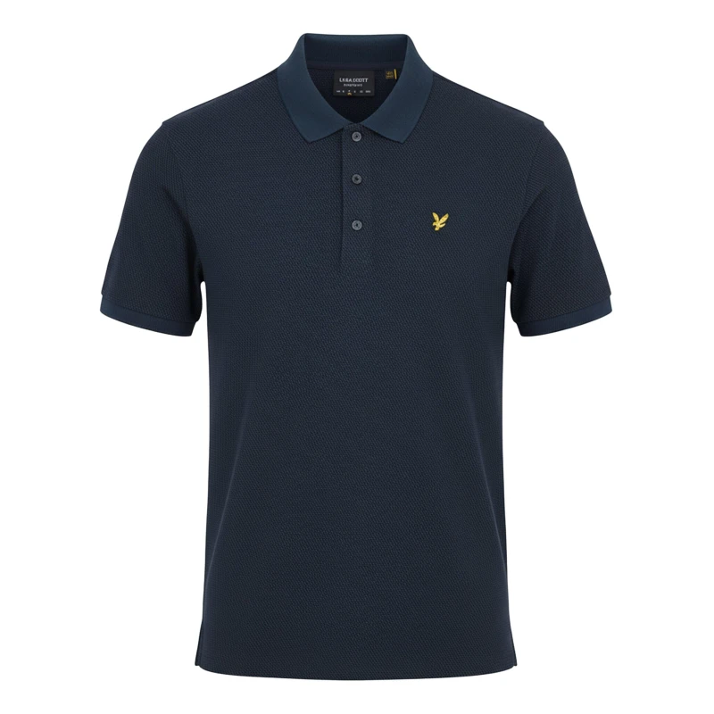 Image of Lyle and Scott Lyle Tnl Txtr Polo - Blue Blue S