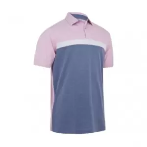 Image of Callaway Soft TOUCH COLOUR BLOCK POLO Pink SUNSET HTR - S