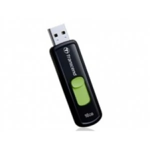 Image of Transcend JetFlash 500 16GB USB 2.0 Flash Drive BlackGreen TS16GJF500
