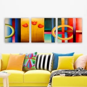 Image of PDKR10320 Multicolor Decorative Canvas Painting (3 Pieces)