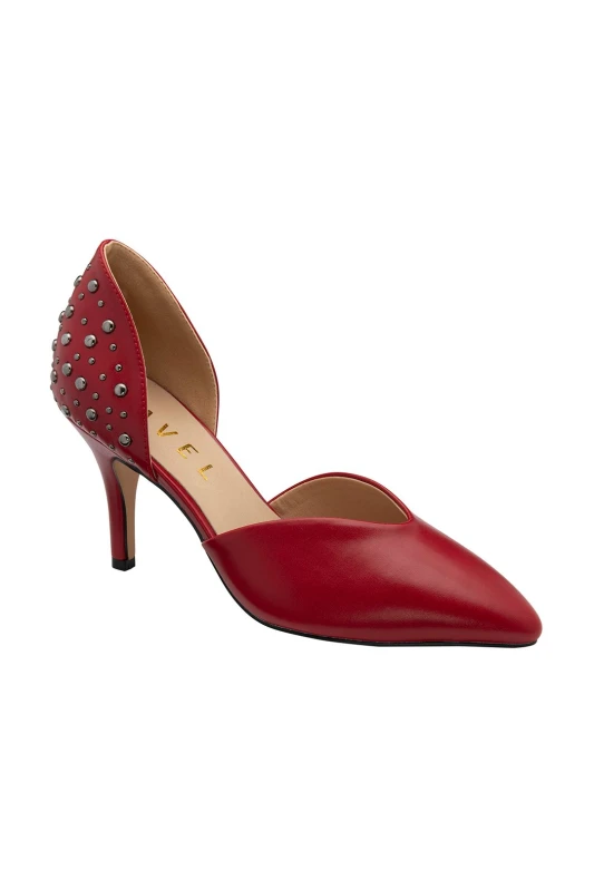 Image of Ravel 'Mulben' Stiletto-Heel Court Shoes Red