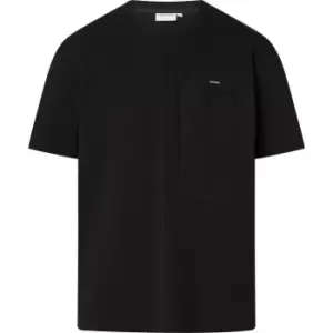 Image of Calvin Klein Mesh Chest Pocket T-Shirt - Black