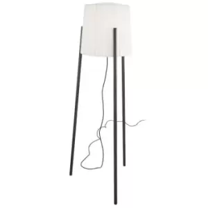 Image of Barcino 1 Light Adjustable Outdoor Floor Lamp Urban Grey with White Shade IP65, E27
