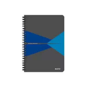 Image of Office Notebook A5 Ruled, Wirebound with Polypropylene Cover 90 Sheets. Blue - Outer Carton of 5