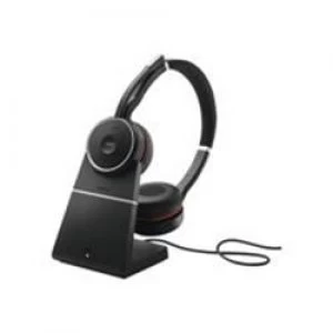 Image of Jabra Evolve 75 Stereo MS Wireless Headset and Charging Stand