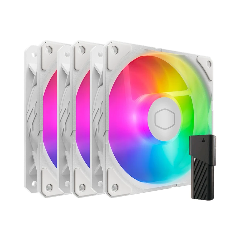 Image of Cooler Master Cooler Master SickleFlow Edge 120 ARGB 3-pack Fan Kit White Edition MFXB2DW253P2R2