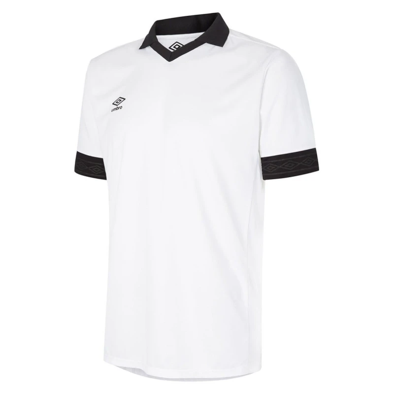 Image of Umbro Tempest Short-Sleeved Jersey in White Size: 11-12 Years White Unisex 11-12 Years