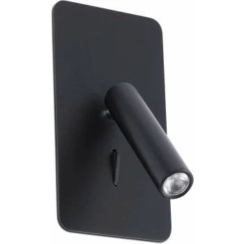 Image of Faro Suau - LED Indoor Wall Lamp Black