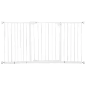 Image of Pawhut Adjustable Safety Gate w/ 3 Extensions - White