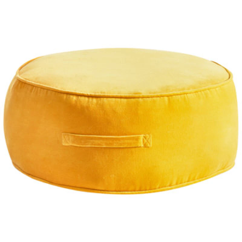 Image of Beliani Pouffe Yulle Velvet Yellow
