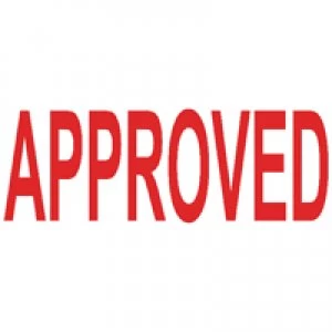 Image of Colop Green Line Word Stamp Approved Red C144837APP