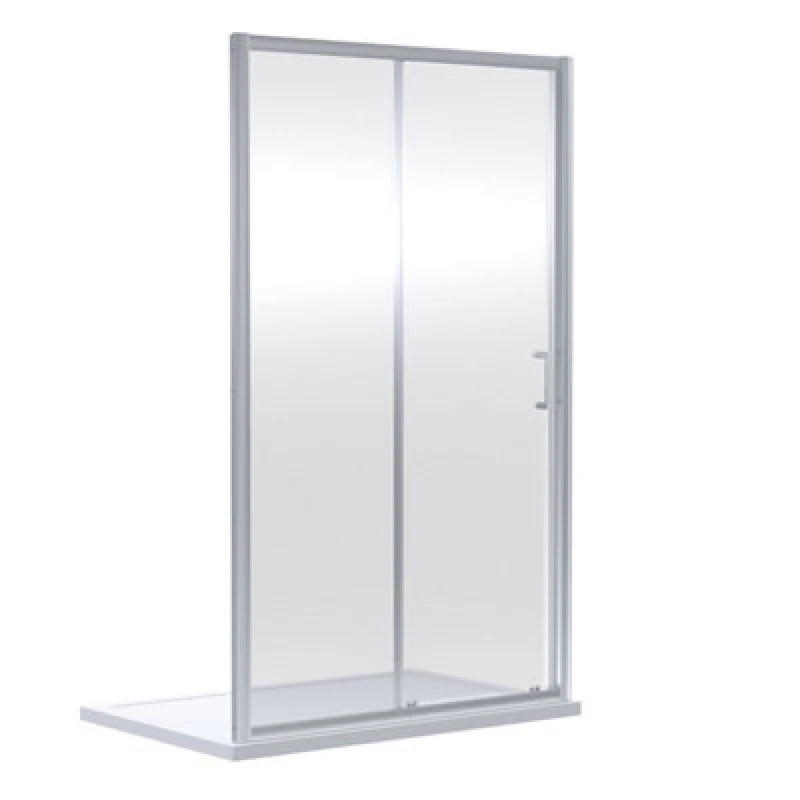 Image of nuie Rene 1900 x 1600mm Sliding Shower Door - Chrome, Silver SMSL16-E6