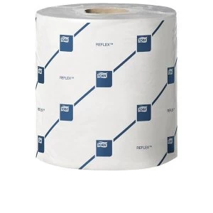 Image of Tork Reflex Wiper Roll White 2 Ply 429 Sheets Pack of 6