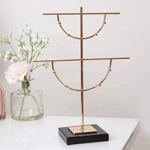 Image of Estella Gold Finish Metal Jewellery Hanger