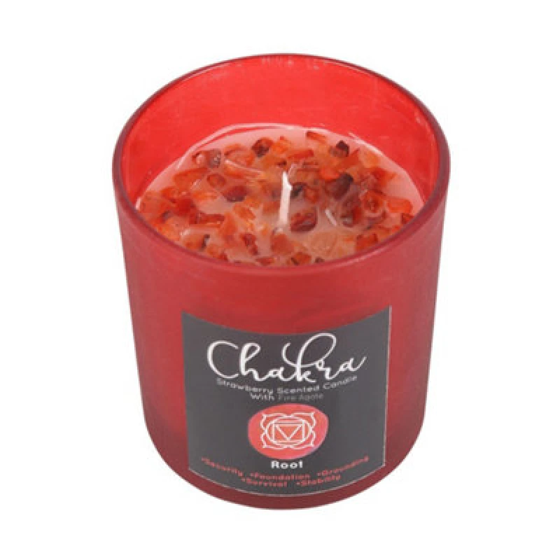 Image of Something Different Something Different Strawberry Root Chakra Scented Candle in Red Red One Size Unisex 5063425453658