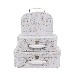 Image of Sass & Belle Bear Camp Set of 3 Suitcases