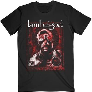 Image of Lamb Of God - Gas Masks Waves Unisex Small T-Shirt - Black