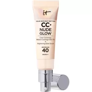 Image of IT Cosmetics CC+ and Nude Glow Lightweight Foundation and Glow Serum with SPF40 32ml (Various Shades) - Light Medium